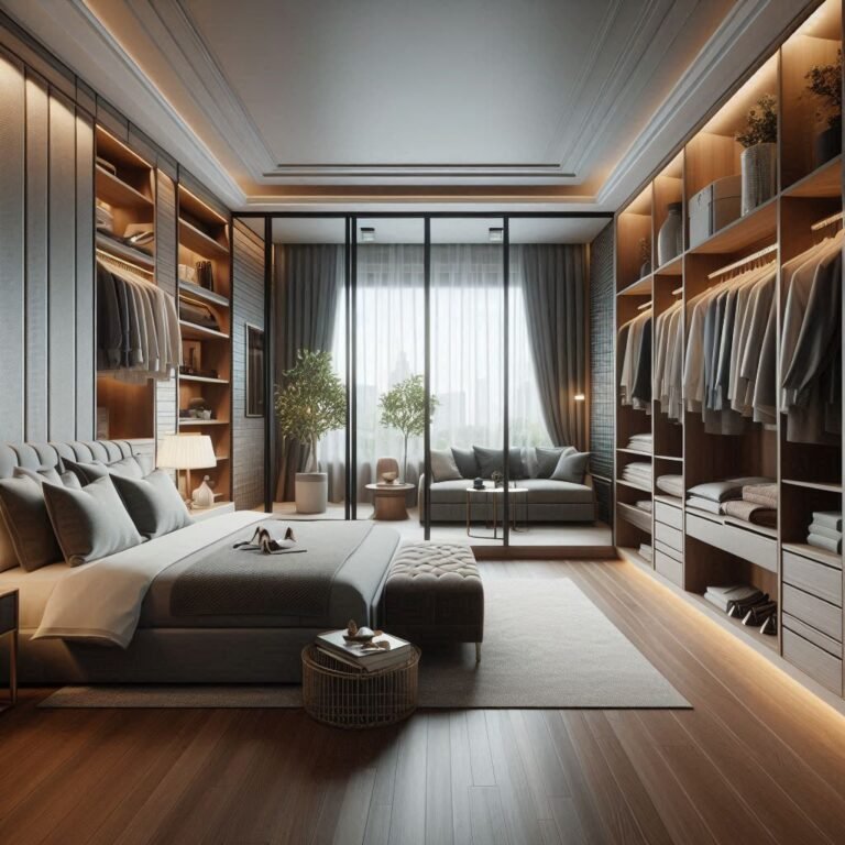 Walk-in closets are a must-have in luxury home interior design